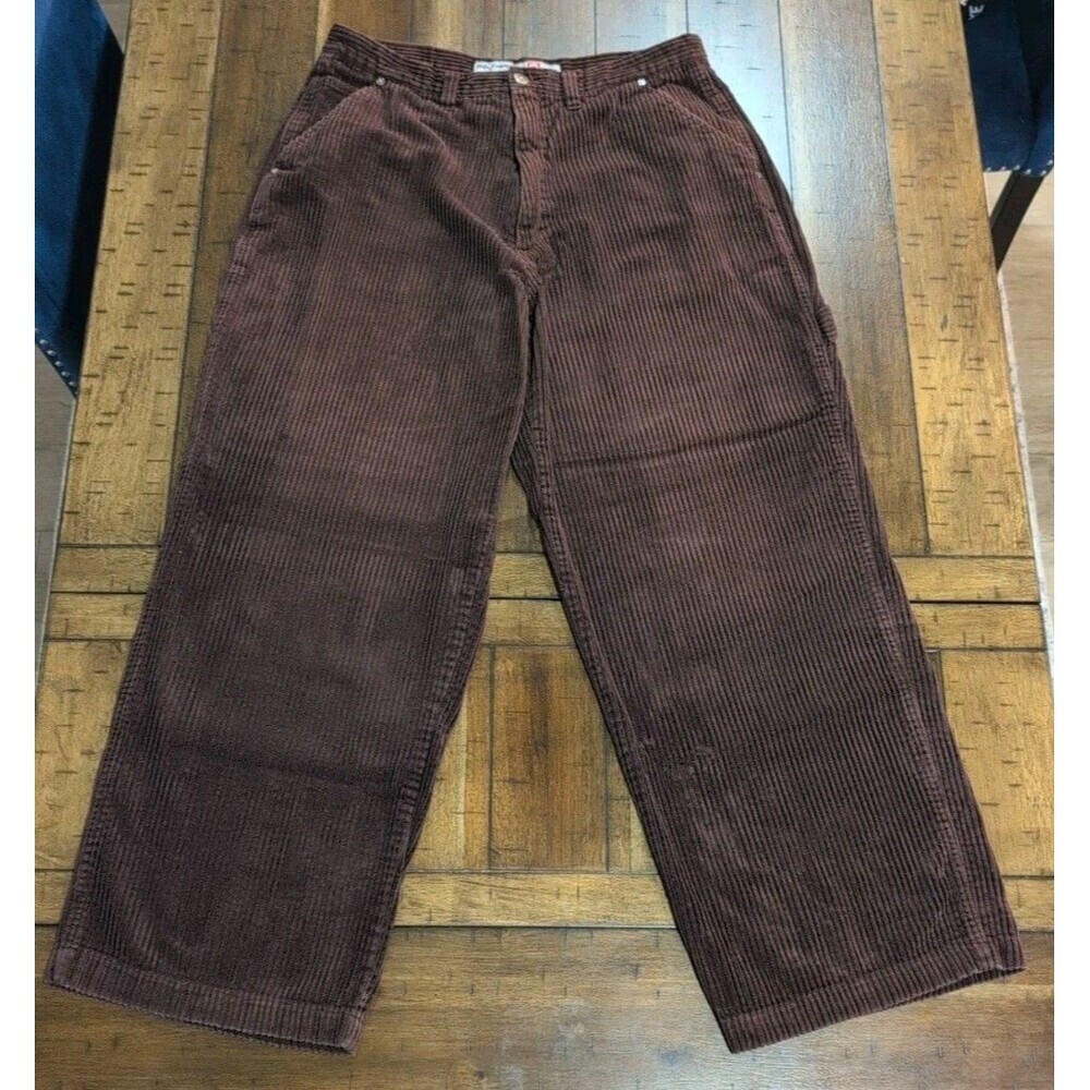 Southpole Baggy Fit Wide Legged Carpenter Style Corduroy Pants Size 36 Y2K